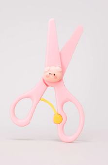 Безопасные ножницы "Pig friend", pink