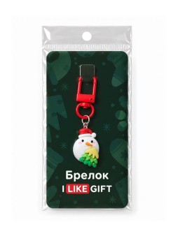 Брелок акриловый iLikeGift "Снеговик", белый