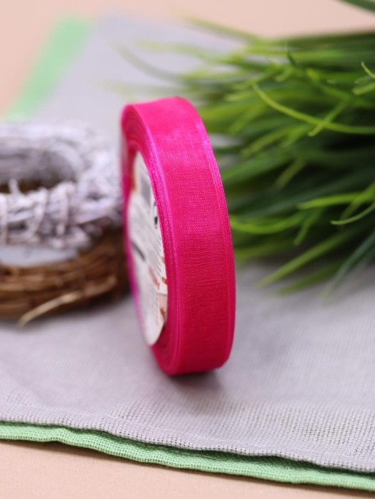 Лента для декора и подарков &quot;Ribbon of magic&quot;, fuchsia (1,5 см*1 м) 