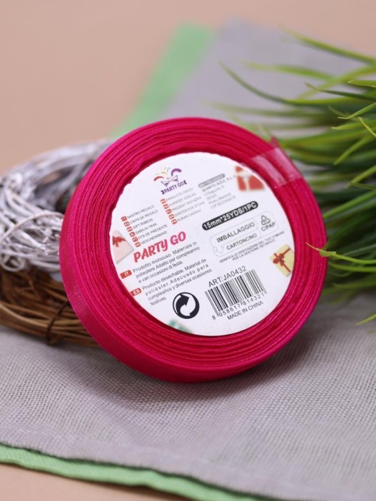 Лента для декора и подарков &quot;Ribbon of magic&quot;, fuchsia (1,5 см*1 м) 