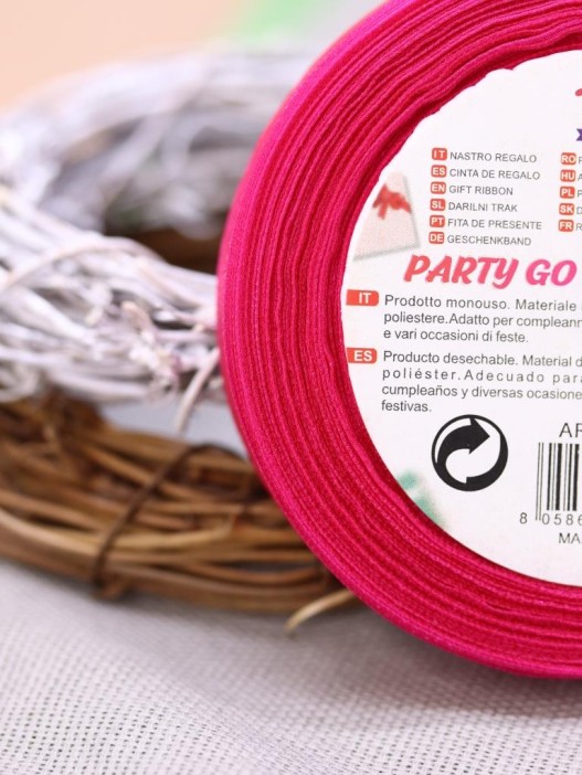 Лента для декора и подарков &quot;Ribbon of magic&quot;, fuchsia (1,5 см*1 м) 