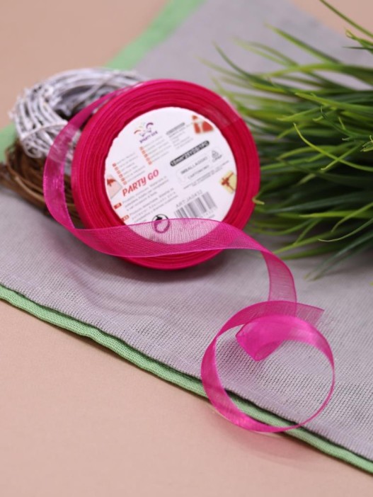 Лента для декора и подарков &quot;Ribbon of magic&quot;, fuchsia (1,5 см*1 м) 