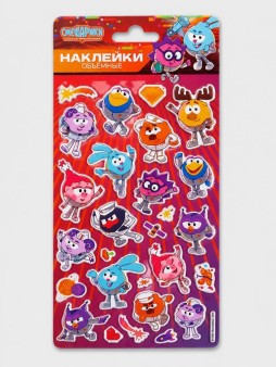 Объемные наклейки "Смешарики" дизайн 1 (11*22,5см)