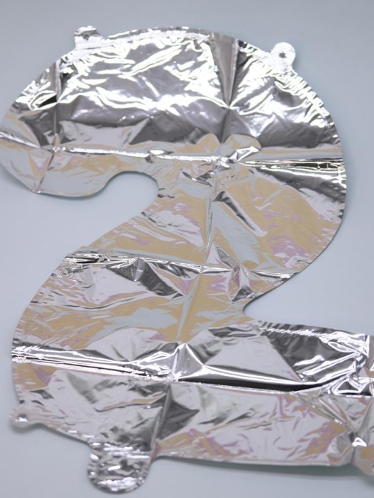 Шар фольгированный &quot;Milestone moments&quot; цифра 2, хром (40 см) 