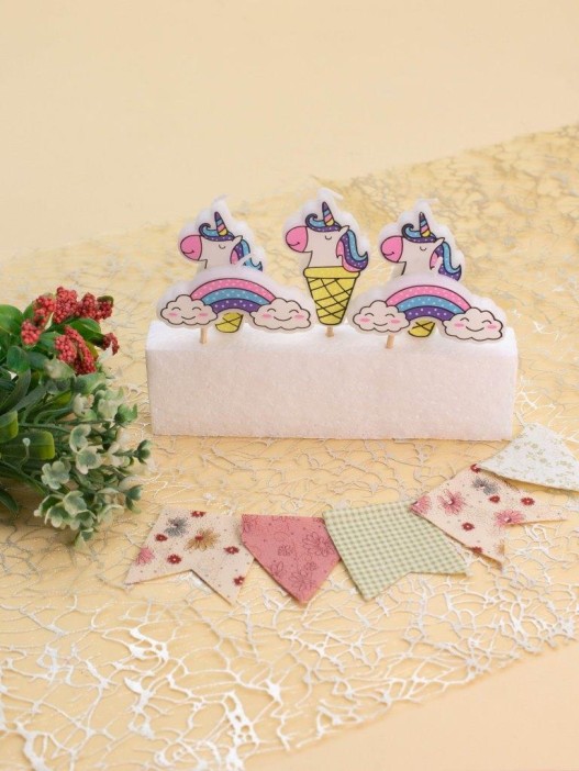 Набор свечей 5 шт. &quot;Unicorn party&quot;, (6-8,5 см) 