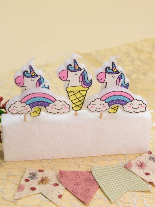 Набор свечей 5 шт. &quot;Unicorn party&quot;, (6-8,5 см) 