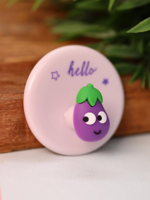 Крючок на липучке «Crazy eggplant», purple 