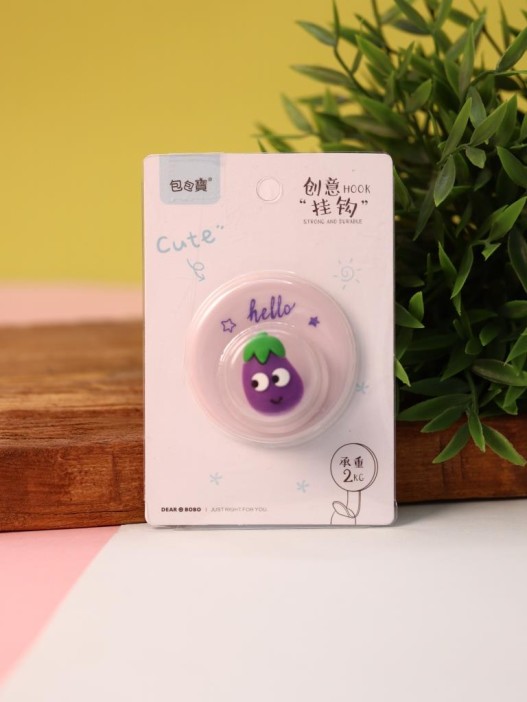 Крючок на липучке «Crazy eggplant», purple 