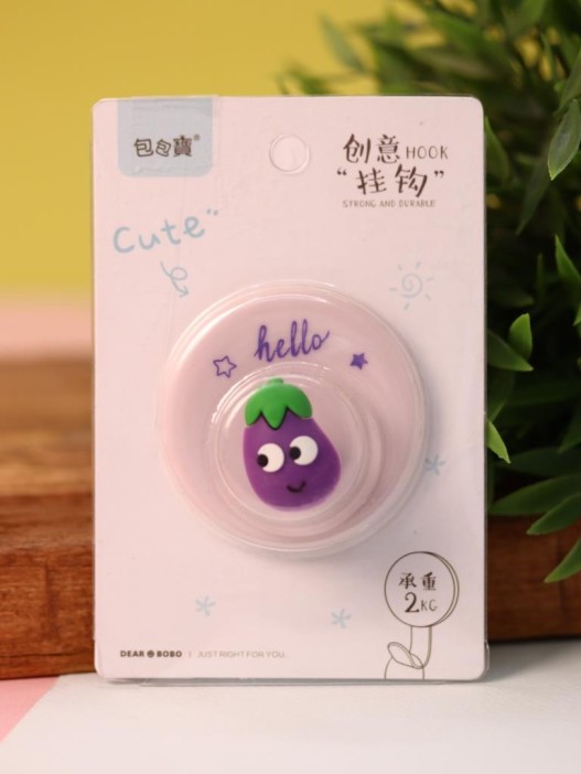 Крючок на липучке «Crazy eggplant», purple 