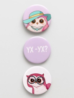 Набор значков 3 шт. iLikeGift "SOVA vibe"