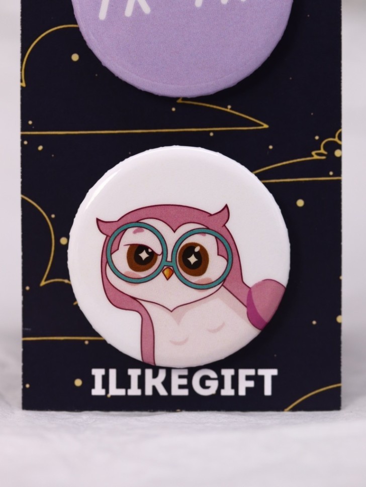 Набор значков 3 шт. iLikeGift "Настроение совы"