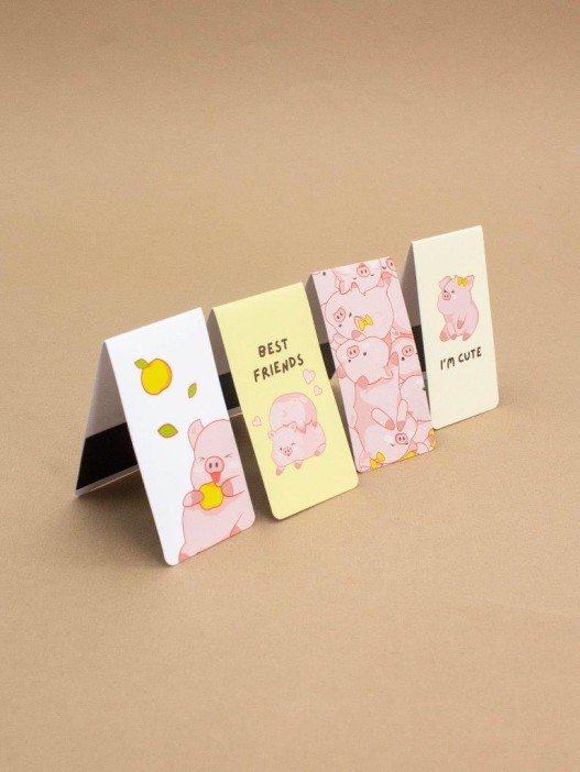 Набор магнитных закладок «PIG vibe», 4 шт., 35х70 мм 