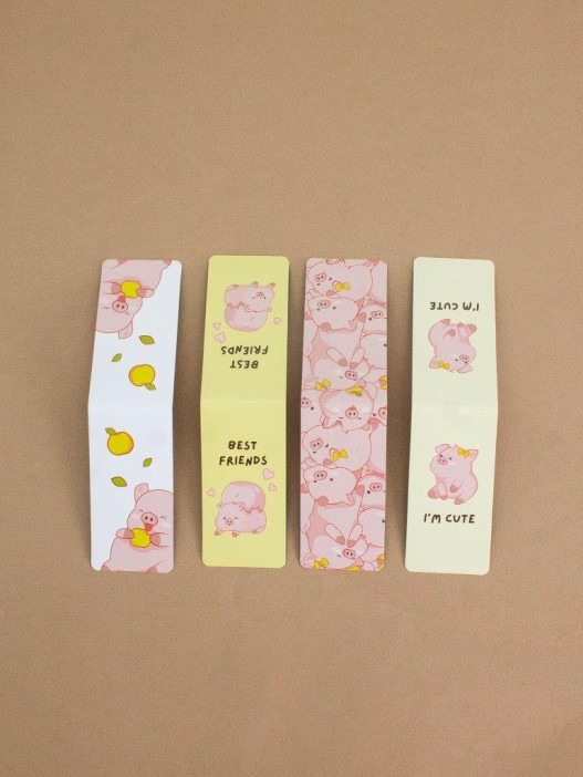 Набор магнитных закладок «PIG vibe», 4 шт., 35х70 мм 