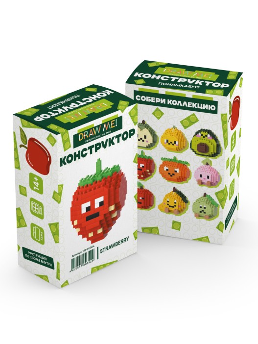 Конструктор "STRAWBERRY" (174 детали), 5*5*4 см. 