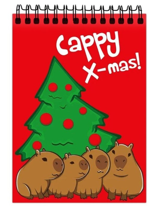 Блокнот А6 &quot;Capy Christmas&quot;, 60 л, на гребне 