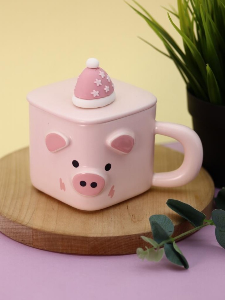 Кружка «Cubic animal, pig», pink (350 ml)