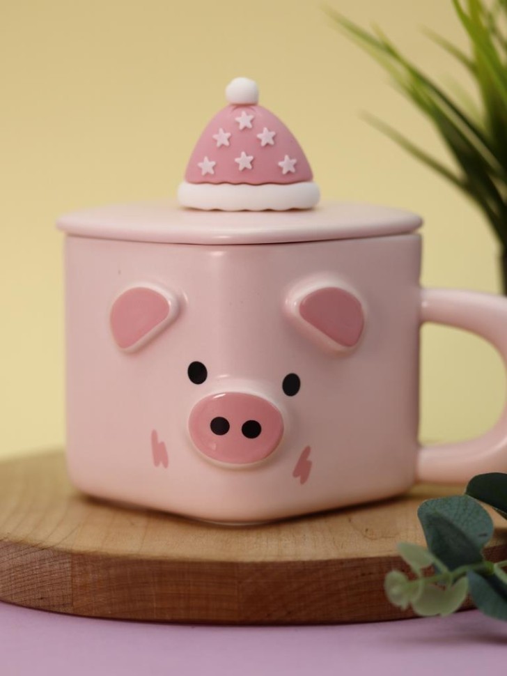 Кружка «Cubic animal, pig», pink (350 ml)