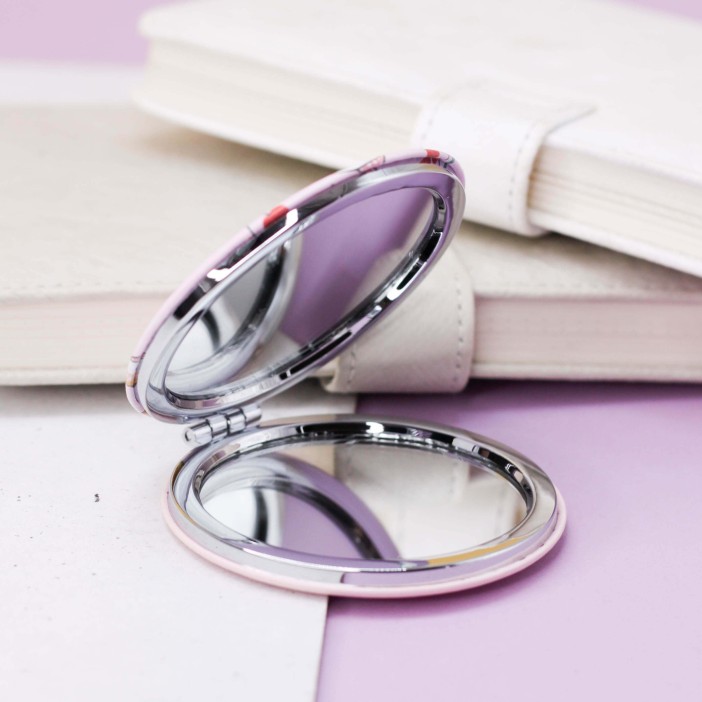 Зеркало "Hello dog Corgi cherry", pink 