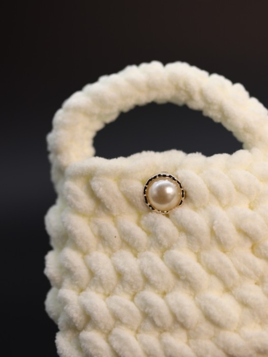 Сумочка для наушников &quot;Flower power&quot;, white-blue (11.5*9.5 см) 