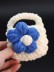Сумочка для наушников "Flower power", white-blue (11.5*9.5 см)