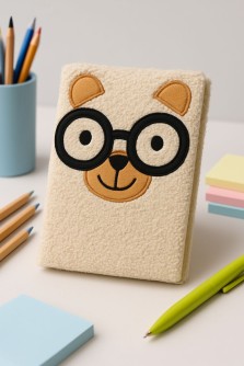 Блокнот плюшевый «Bear with glasses» (21,5*14,5 см)
