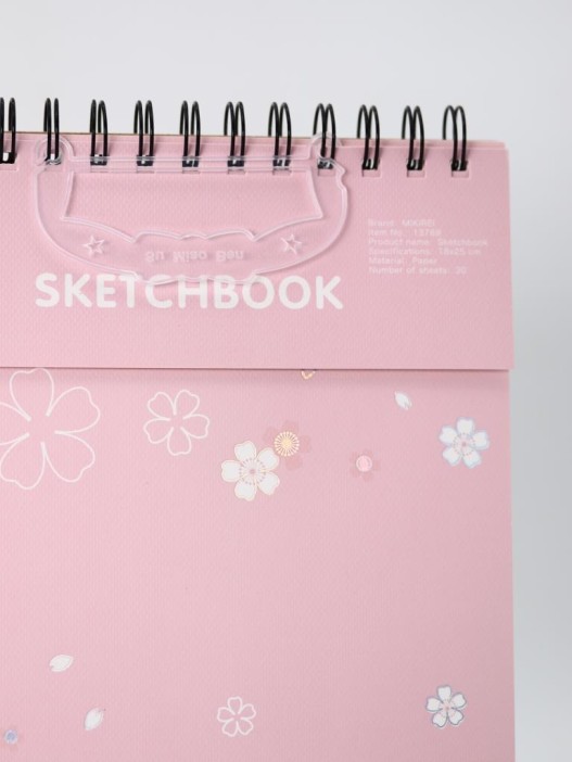 Скетчбук (B5) "Nice flowers", pink (18*25) 30 л. 130 г/м