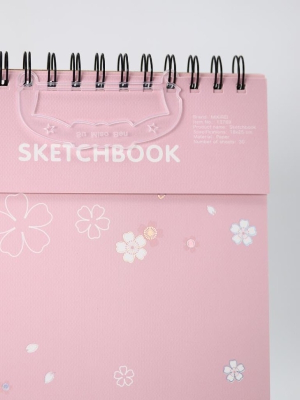 Скетчбук (B5) "Nice flowers", pink (18*25) 30 л. 130 г/м