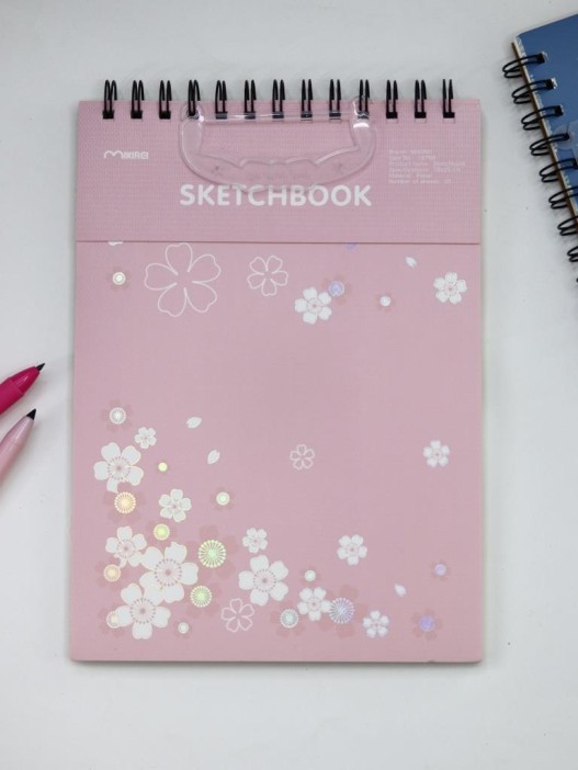 Скетчбук (B5) "Nice flowers", pink (18*25) 30 л. 130 г/м