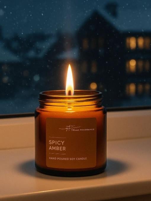 Свеча Stella Fragrance &quot;SPICY AMBER&quot; 90 гр. 