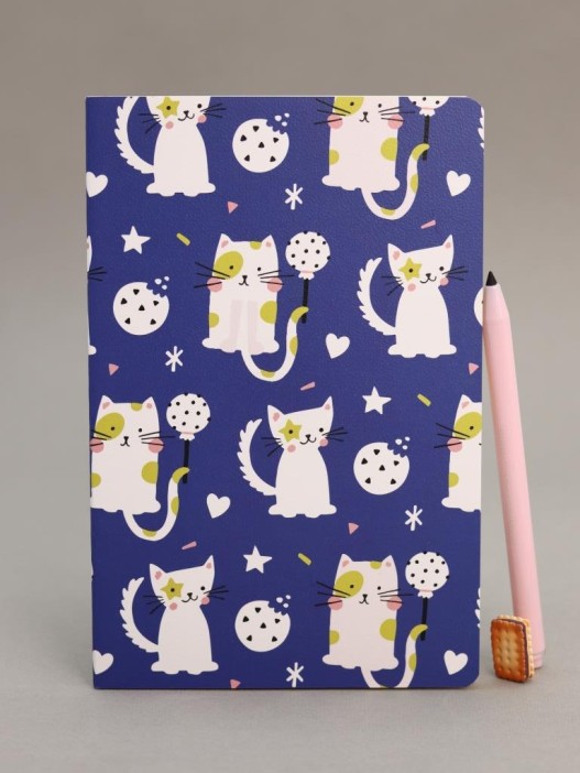 Блокнот (А5) "Fashion cats", blue (14.5*21)