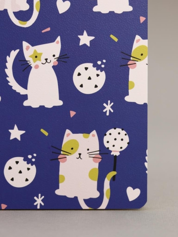 Блокнот (А5) "Fashion cats", blue (14.5*21)