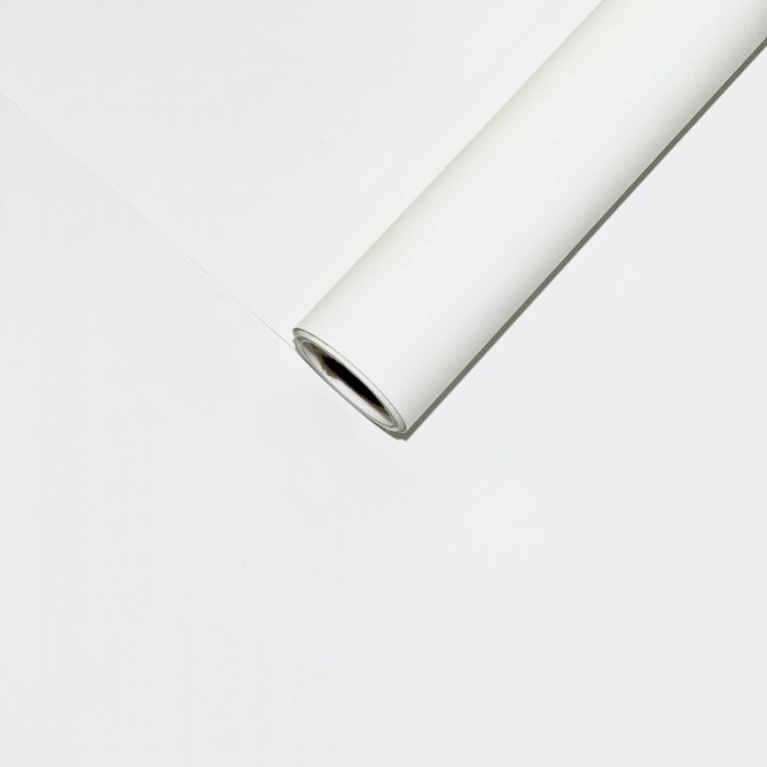 Пленка матовая  однотонная двухсторонняя белая 48см*10м/50мкр 