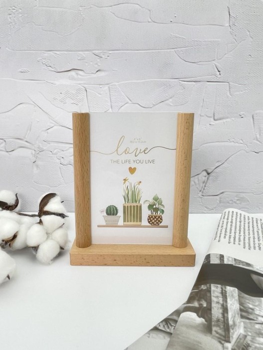 Фоторамка «Love the life you live», дерево (10*15 см) 