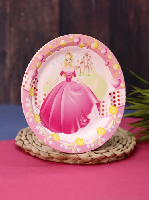 Набор бумажных тарелок 6 шт. &quot;Принцесса&quot; (180 мм) 