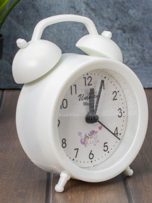 Часы-будильник «Milota», white (12,5х9 см) 