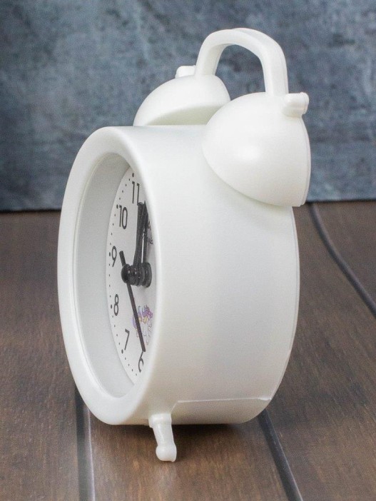 Часы-будильник «Milota», white (12,5х9 см) 