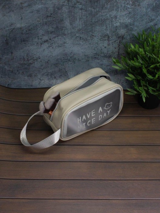 Косметичка &quot;Have nice day&quot;, gray (14х20х9,5 см) 