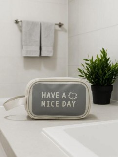 Косметичка &quot;Have nice day&quot;, gray (14х20х9,5 см)