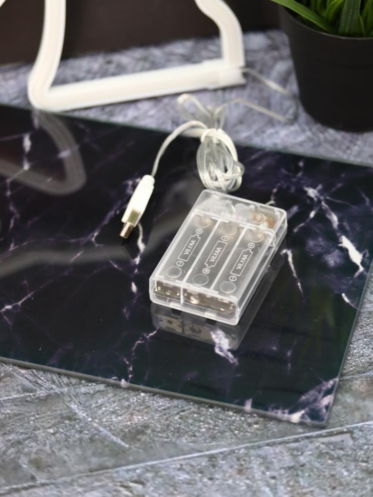 Неоновый подвесной ночник "Сны единорога", USB, розовое свечение (22*19 см)