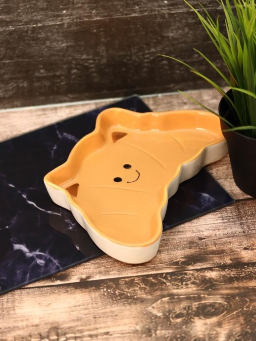 Тарелка керамическая iLikeGift «Funny croissant», 20,3х13х2,5 см 