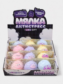 Мялка - антистресс «Зубастая какашка», шоубокс iLikeGift 12 шт.