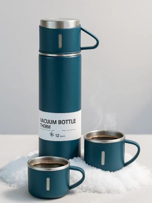 Набор из термоса и 2 чашек &quot;Classic&quot;, blue (500 ml) 