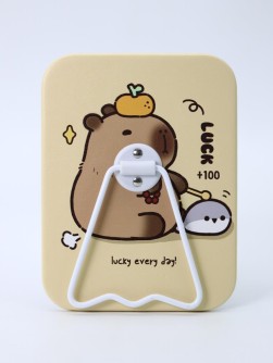 Зеркало настольное "Capybara is happy one", желтое, 12*15,6 см