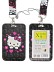 Бейдж пластиковый "Hello Kitty" с цветной лентой (7х11см), микс