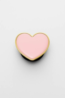 Попсокет "Gold heart", pink