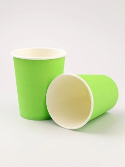 Набор бумажных стаканов 16 шт. "Зеленая вечеринка", (9,5 см)
