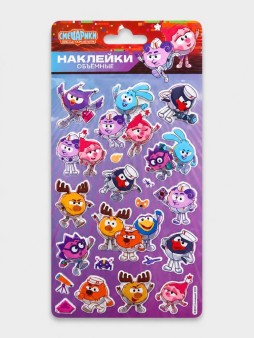 Объемные наклейки "Смешарики" дизайн 2 (11*22,5см)