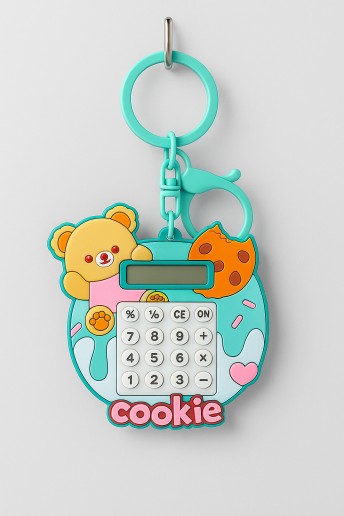 Брелок-калькулятор "Bear cookie", blue