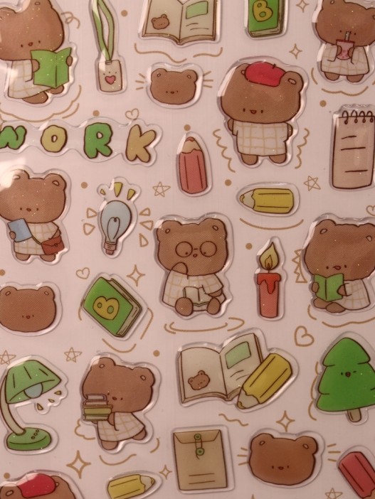 Наклейки "Bear work" 