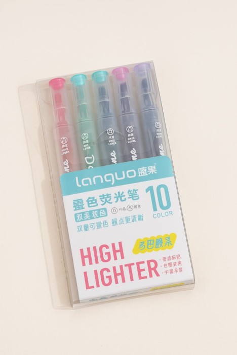 Набор двусторонних маркеров 5 шт. "Overlapping highlighter", mix 